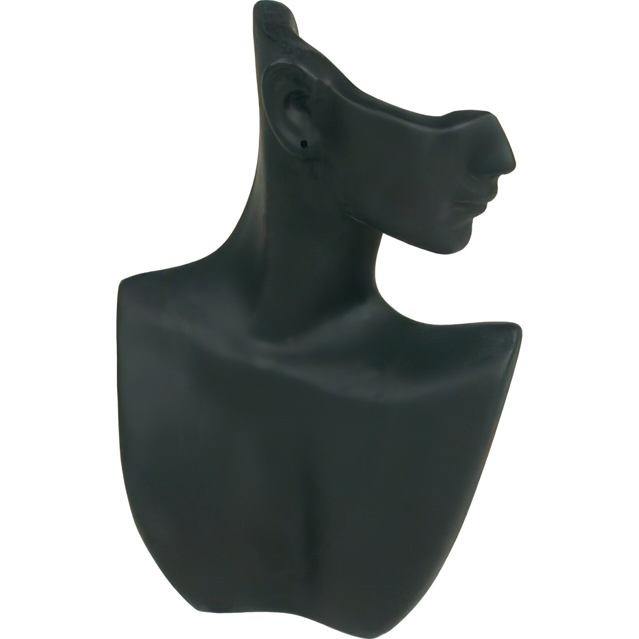 Necklace Earring Bust Black Countertop Jewelry Display